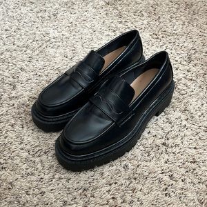 H&M Black Lug Sole Loafers